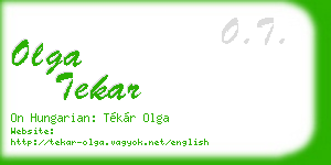 olga tekar business card